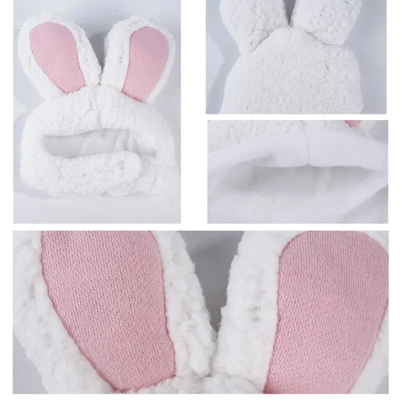 Cat Accessories Cat Hood Cute Rabbit Costume Hat Cat Headdress Show Props Funny Pet Hat Rabbit Ears