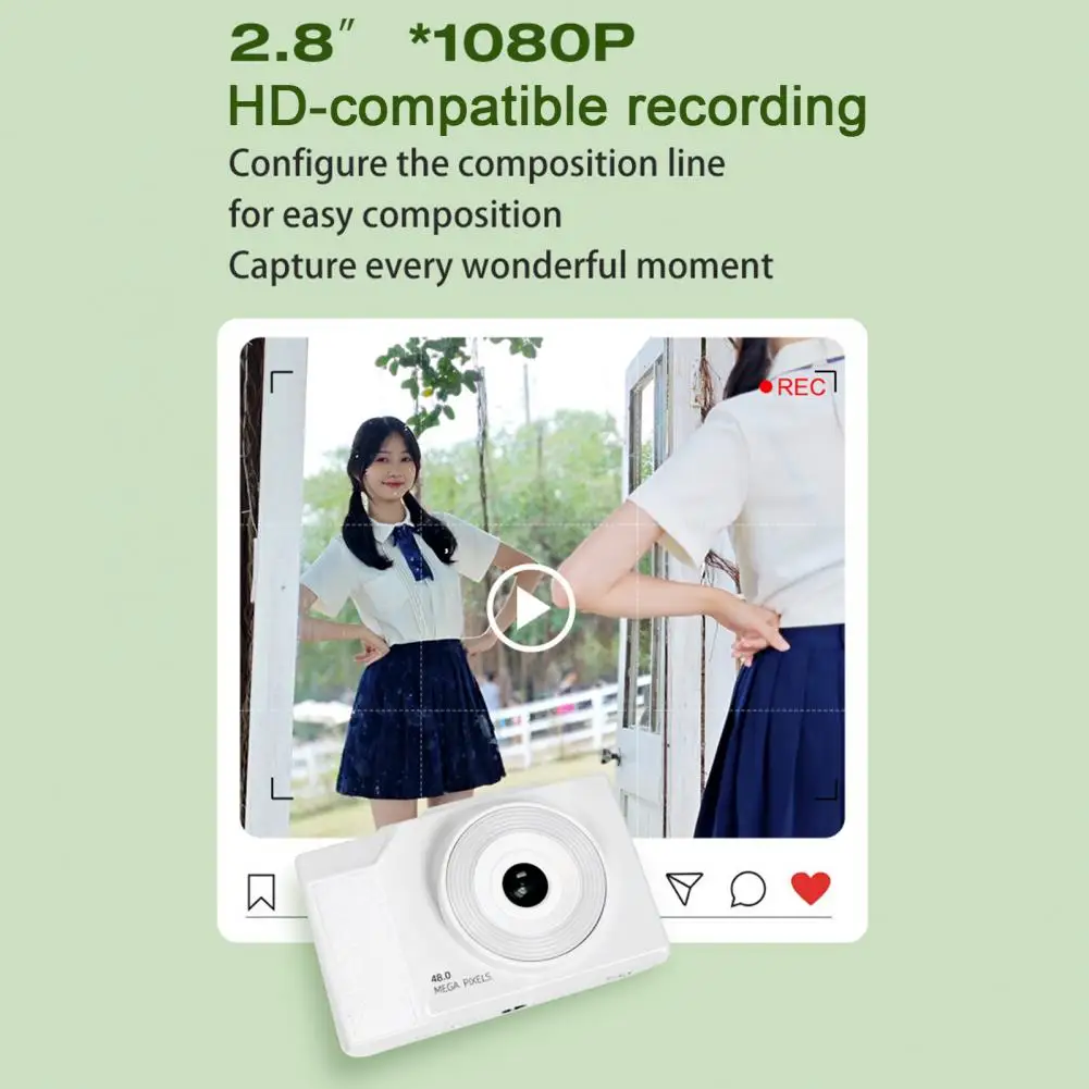 플립 스크린 카메라 블로깅 카메라 콘텐츠용 블로깅 녹화용 Led 필 라이트가 장착된 고품질 48mp 디지털 카메라