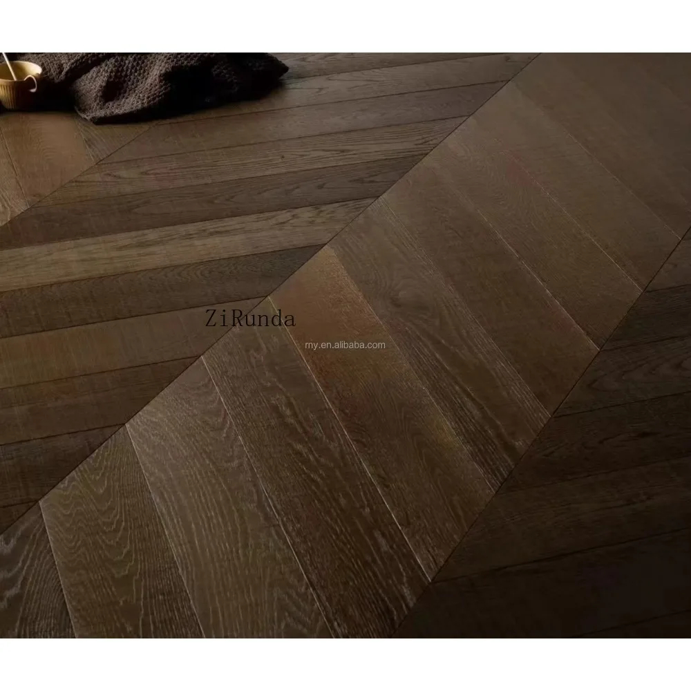 نسخة مخصصة من أرضيات البلوط، أرضيات من الخشب الصلب المصقول من خشب البلوط البني