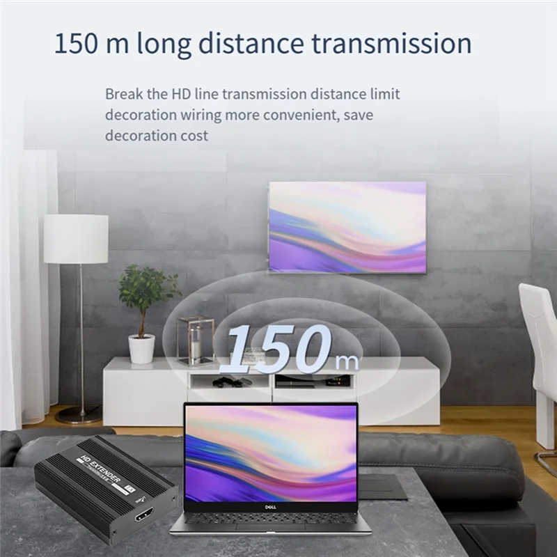 CS-ET1815 150M HD Network Extender 1080P Support POE Power Supply US Plug Aluminum Alloy