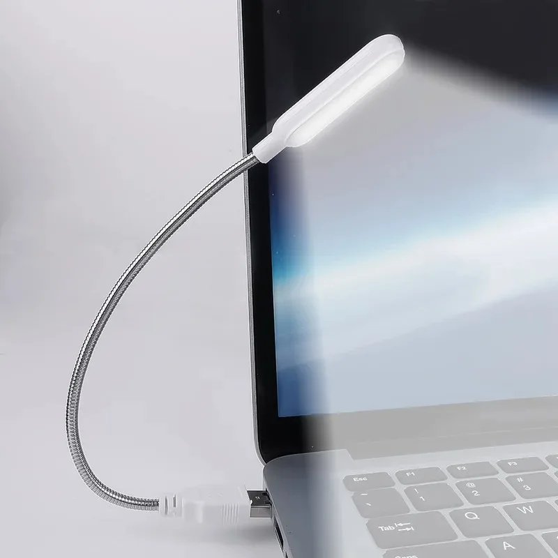 مرنة USB القراءة مصباح صغير Led كتاب ضوء أضواء ليلية المحمولة مدعومة بواسطة الكمبيوتر المحمول الكمبيوتر المحمول السفر هدية الكريسماس L