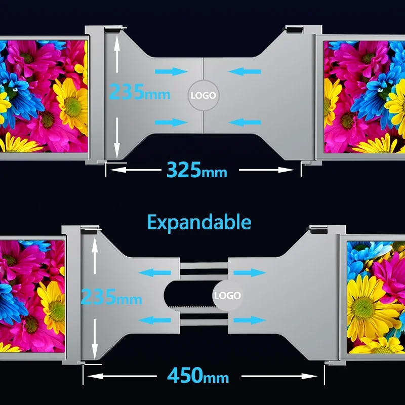 Two Screen Add Laptop 15 Inch Portable Laptop Screens Tri Screen Extension Lcd Triple Display