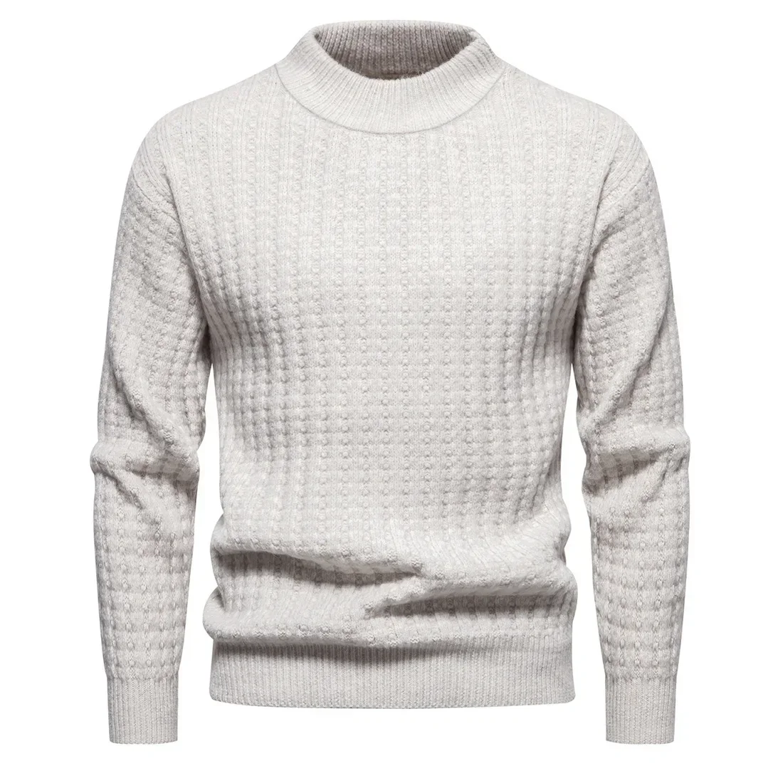 

Autumn and Winter New Men's Sweater Solid Color Round Neck Knitwear Pullover Casual Sweater Underlay