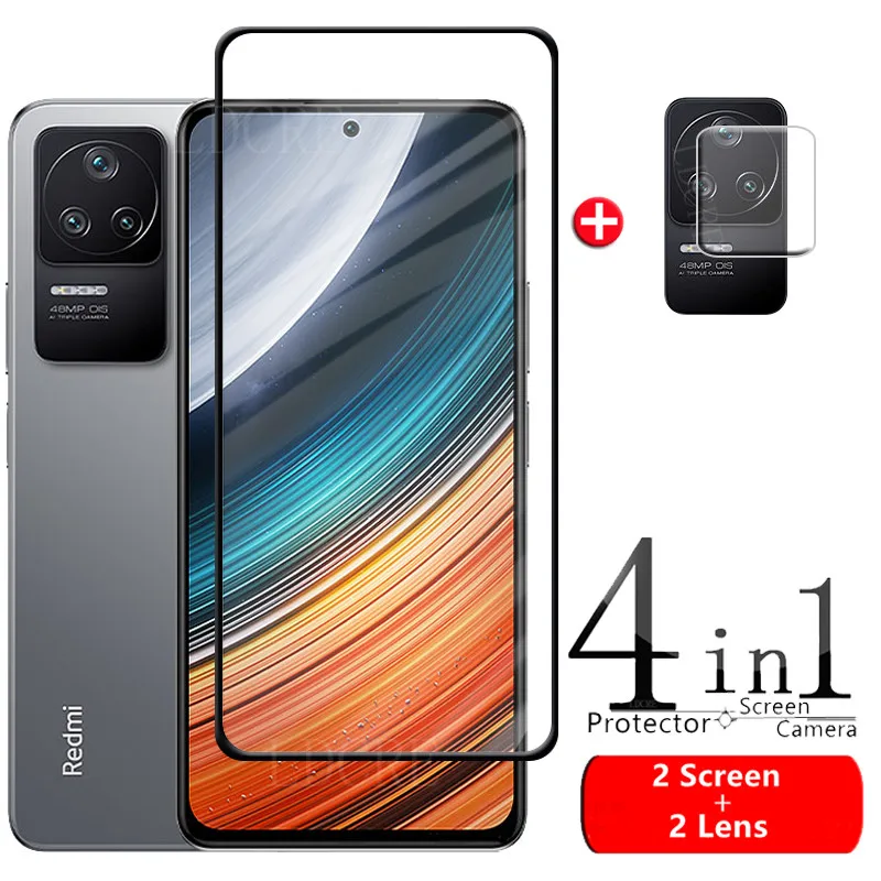 

4-in-1 For Poco F4 5G Glass For Xiaomi Poco F4 5G Tempered Glass Protective Screen Protector For Poco F4 X3 X4 F3 GT Lens Glass