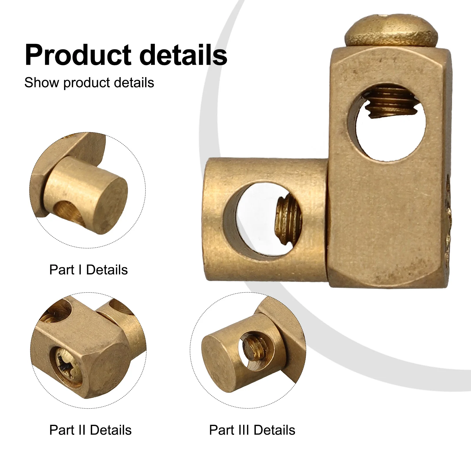 

360 Degree Joint Piece Adjustable Metal Joint Bathroom Bathroom Installations Easy Installation High-quality Screws