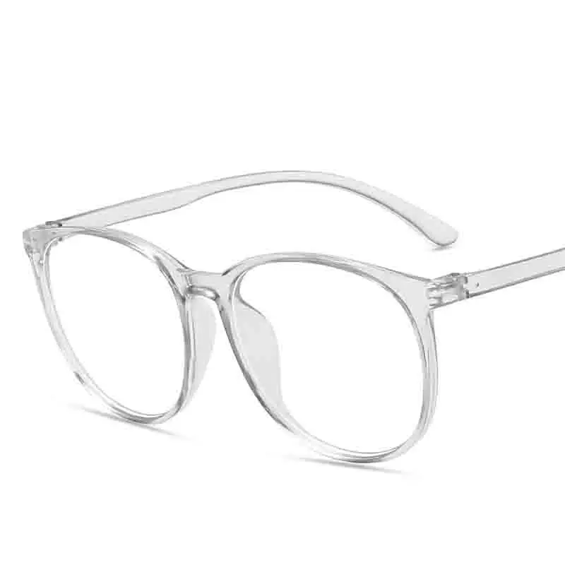 Anti Blue Light Transparent Frame Glasses Women Big Round Eyewear Computer Eye-Protection Optical Spectacle Clear Eyeglasses