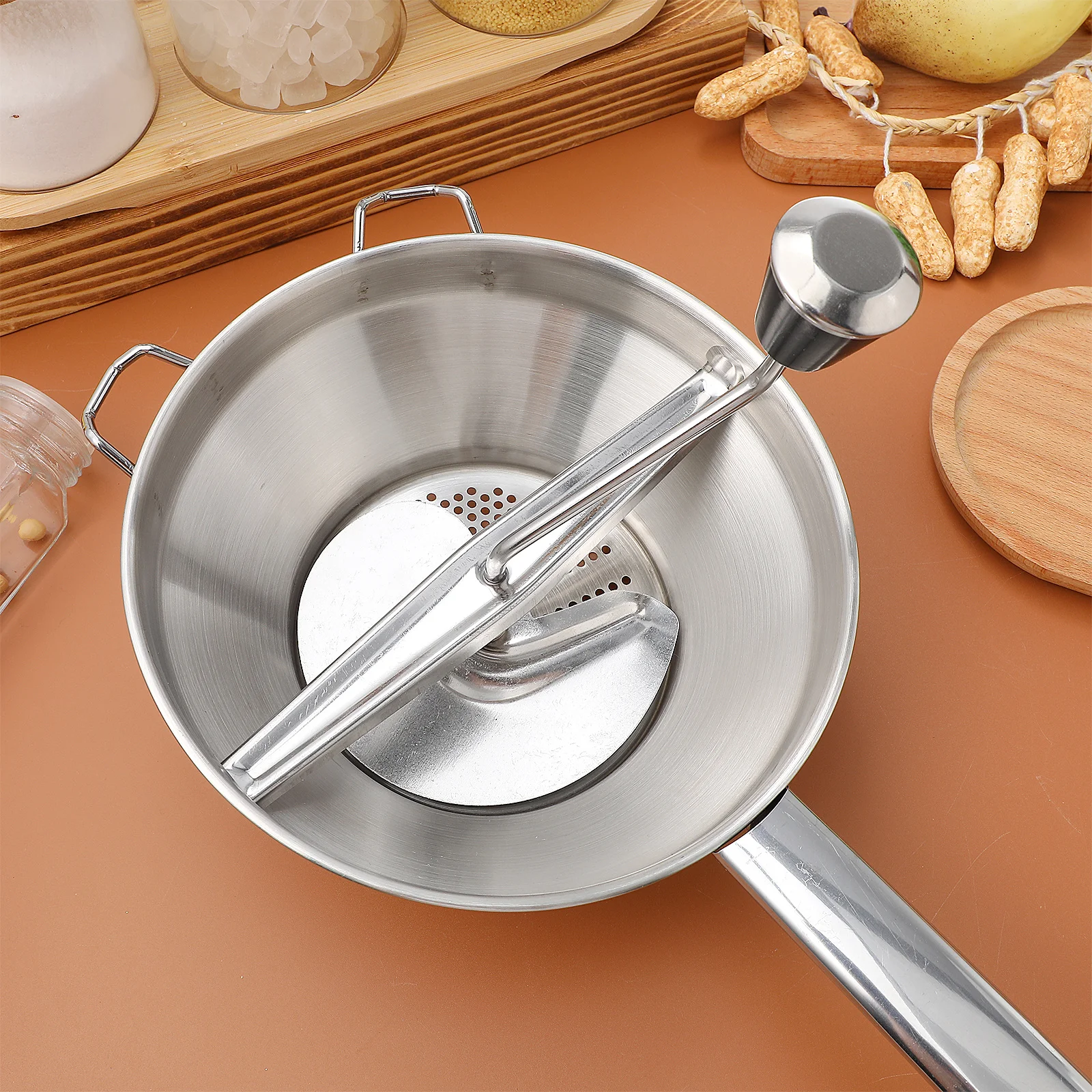 

Ручная прижимная машина для картофеля из нержавеющей стали, миска для смешивания пюре, терка для сыра, фарша, посуда для приготовления пищи