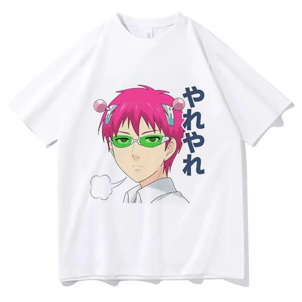 The Disastrous Life of Saiki K Kusuo No Psi Nan Tshirts Men Fashion Summer T-shirts Tshirt Top Tees Streetwear Harajuku Funny