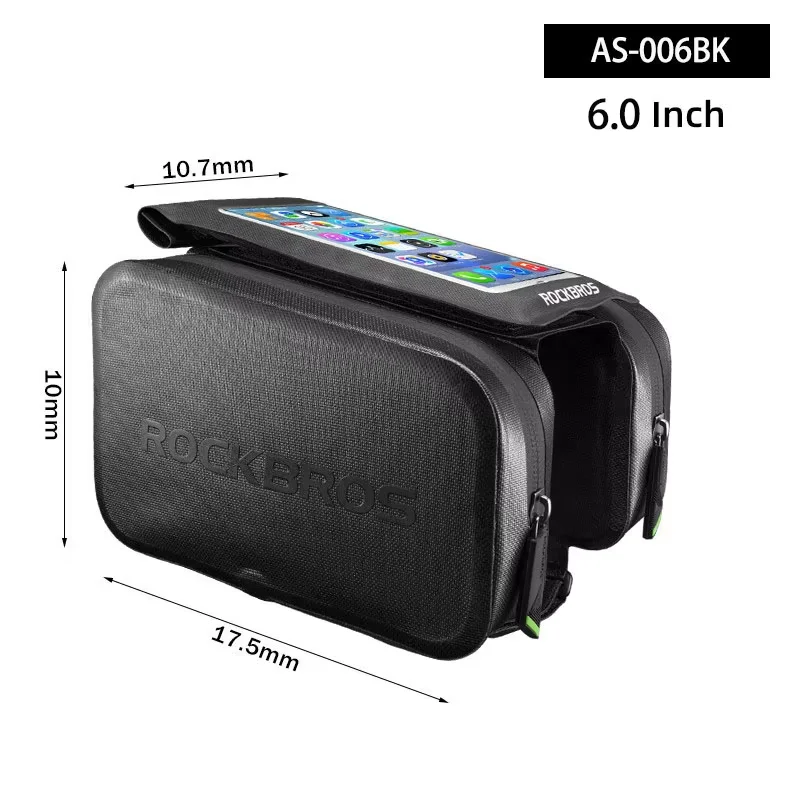 ROCKBROS Radfahren Bike Top Rohr Tasche Regendicht MTB Fahrrad Rahmen Vorne Kopf Handy Touchscreen Tasche Pannier Fahrrad Zubehör