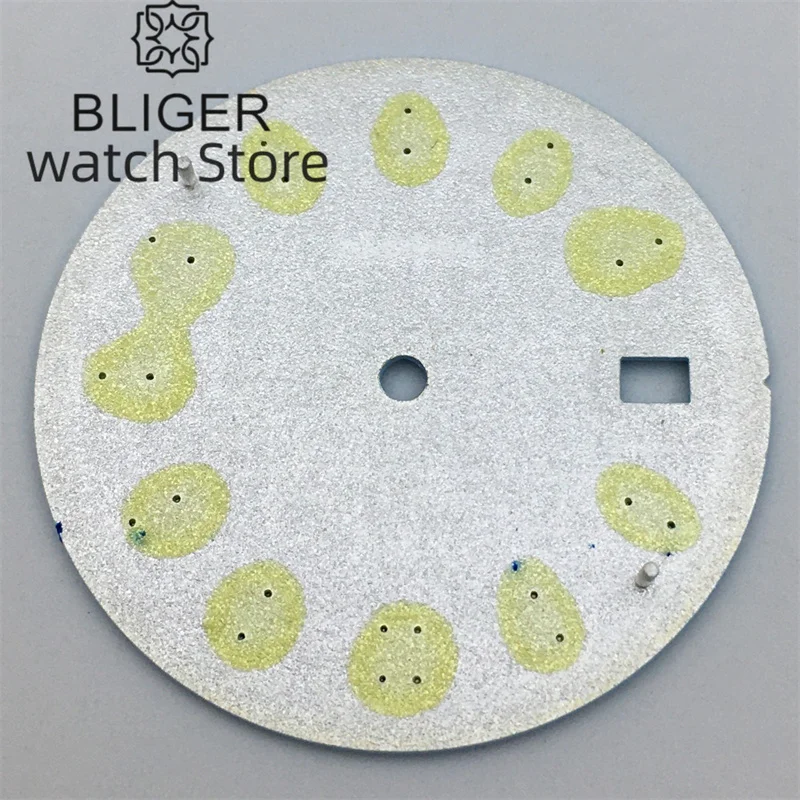 BLIGER 31mm Dial Sky Blue Black White Blue Grey Green Dial Green Luminous Suitable For NH35 NH36 Movement