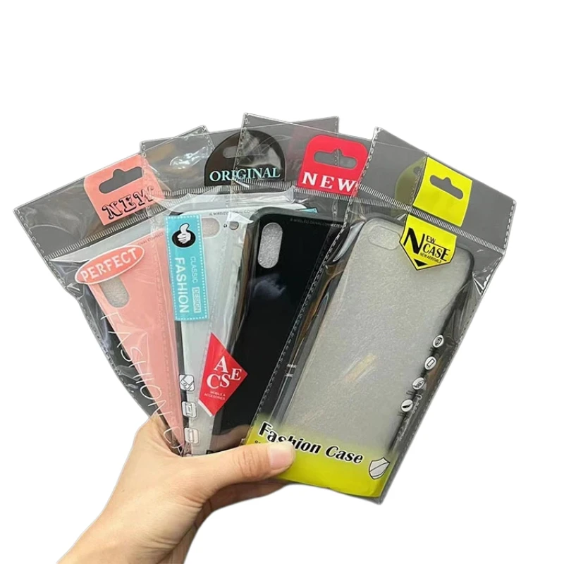 Mobile phone case OPP packaging bag for Apple Huawei Samsung Xiaomi phone cover packing bag retail packaging accessories