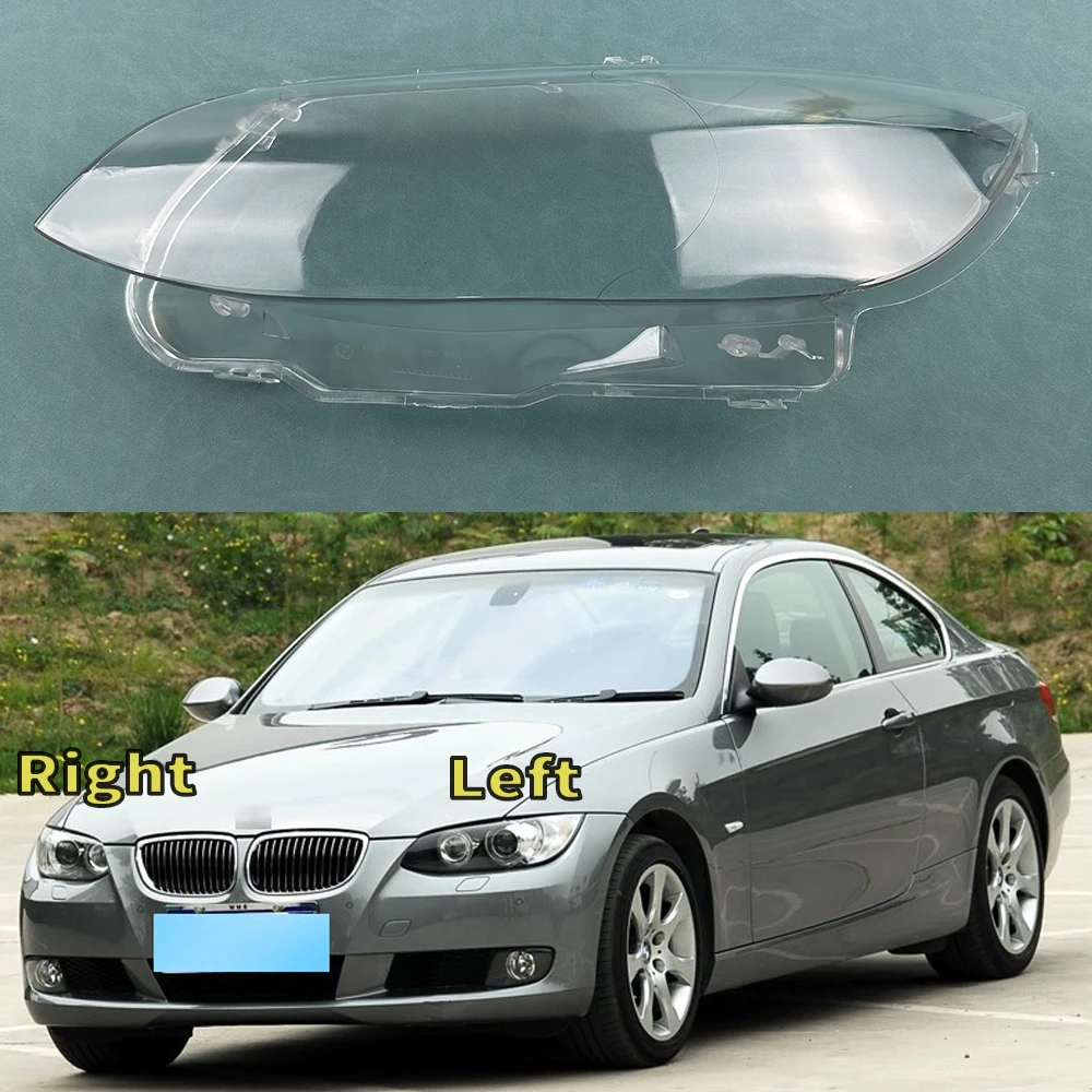 

For BMW 3 Series 2 Doors Coupe M3 E92 E93 2006~2009 Headlight Cover Transparent Lampshade Lamp Lens Headlamp Shell Plexiglass