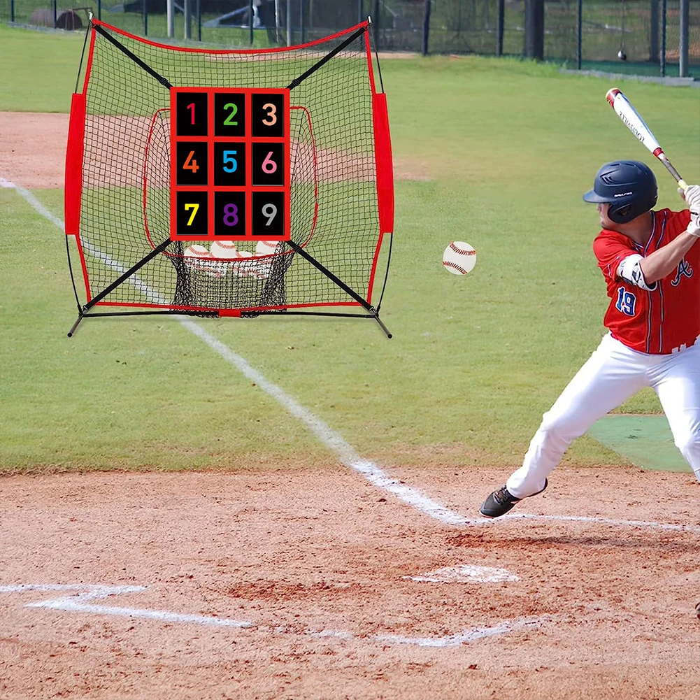 Baseball Softball Practice Net with Bonus Strike Zone Target Baseball Throwing Net Baseball Backstop Net for Throwing Batting