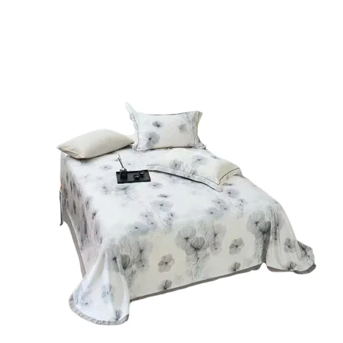 

Ice silk mat three-piece set, washable, summer cool air conditioner, soft mat, mattress skirt