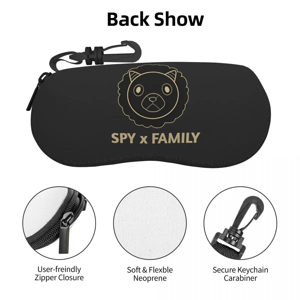 SPYﾗFAMILYS Glasses Case Anya Print Sunglasses Pouch Men Women Travel Eyeglass Cases Cover Trend Eyewear Storage