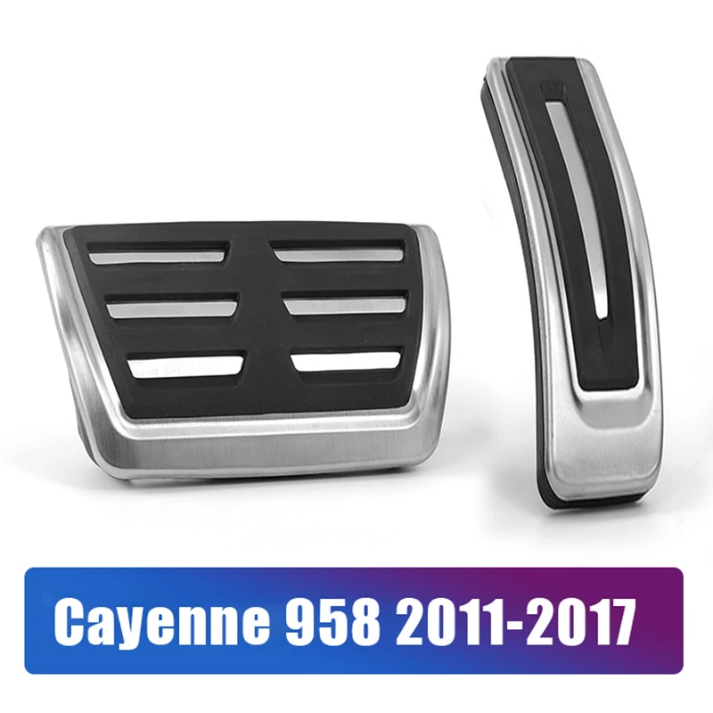 Almohadilla para pedales de coche, acelerador, freno de combustible, cubiertas de reposapiés para Porsche Cayenne 2018-2021, 2022, 2023, 2024, 958