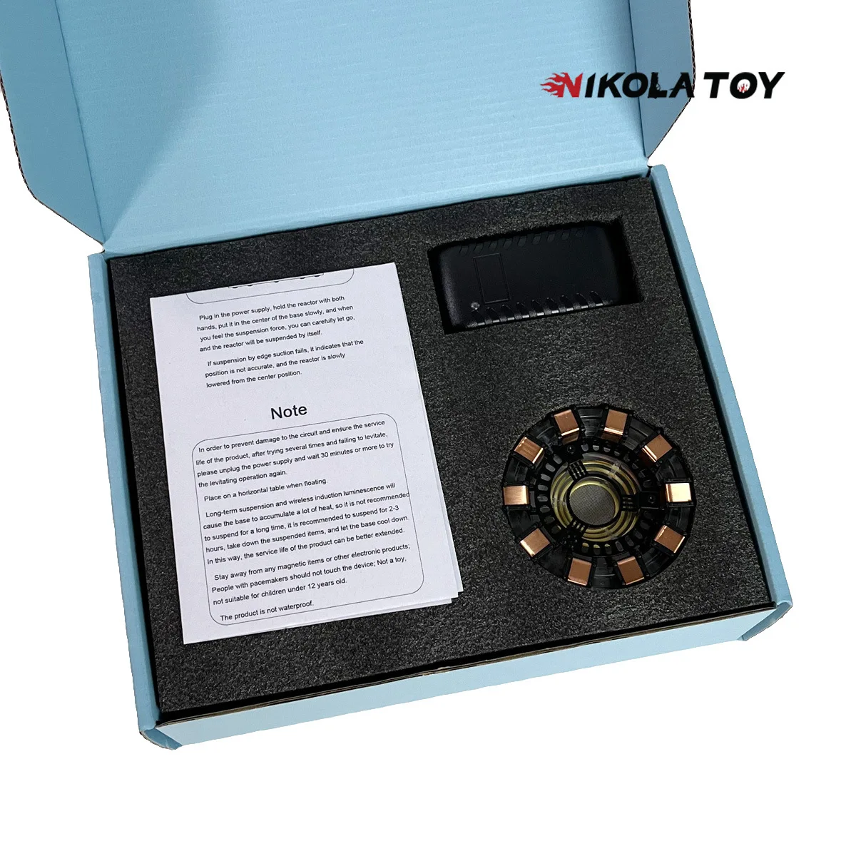 NIKOLATOY Creative Black Technology Maglev Iron Man Ark Reactor New and Unique