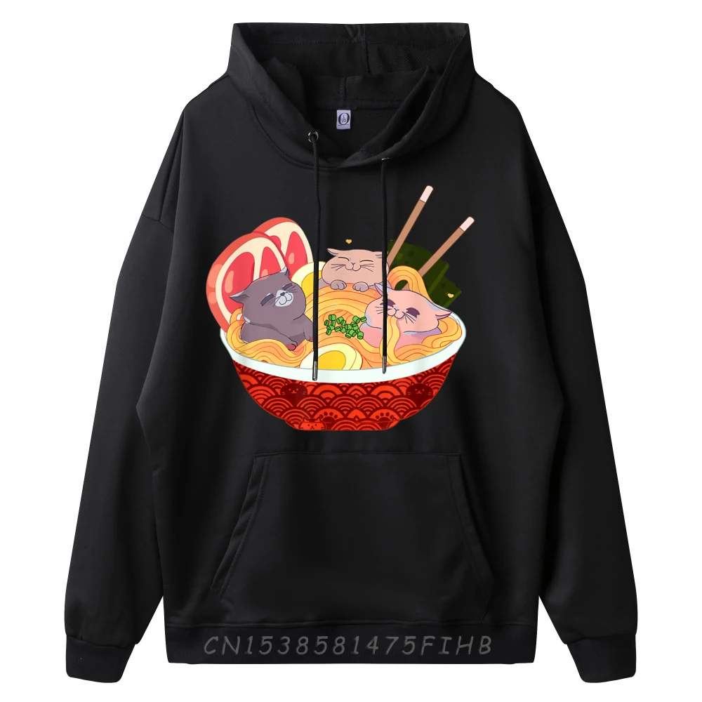 Ramen Cat Kawaii Neko Cats Japanese Noodles Grahpic Tee Hoodie Hoodie Man Hoodie Character Pullover