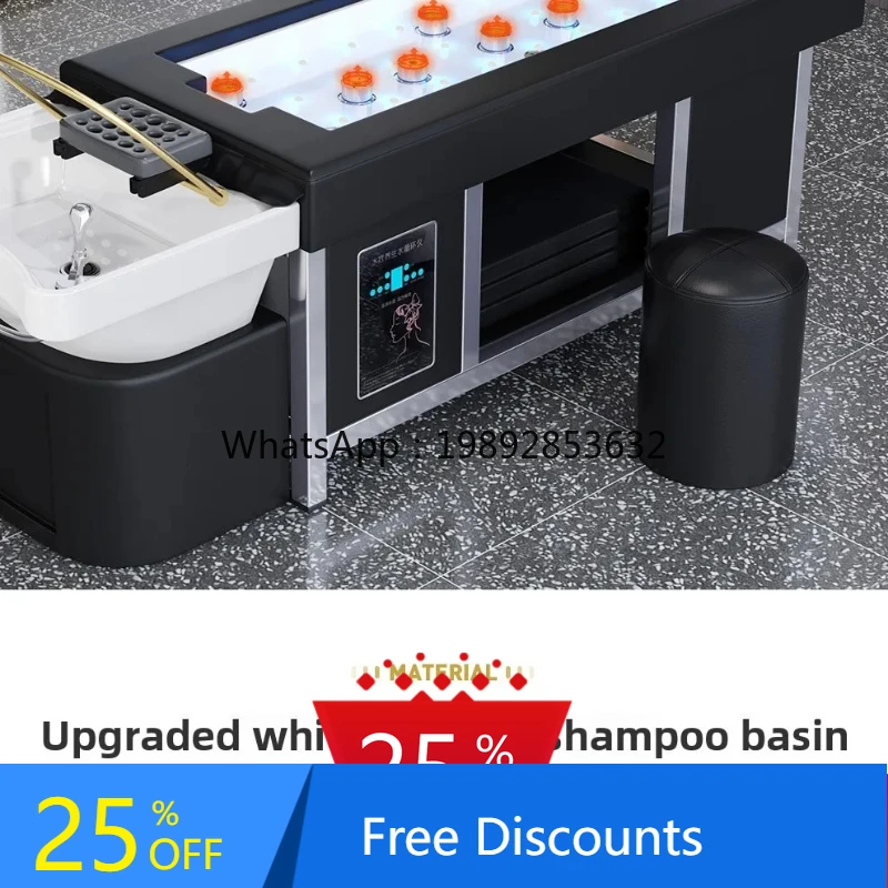 AA Ceramic basin head treatment shampoo bed barber shop beauty salon special water circulation fumigation Thai style