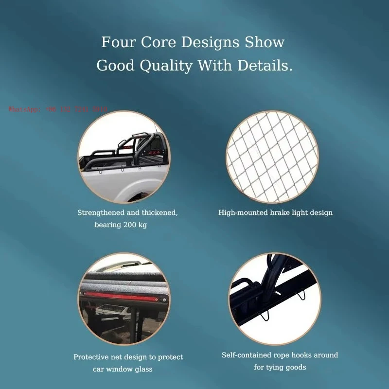 All Weather Truck Roll Cage Waterproof Paint Coating Rustproof Design Enhanced  for Harsh Conditions Car Auto modification parts