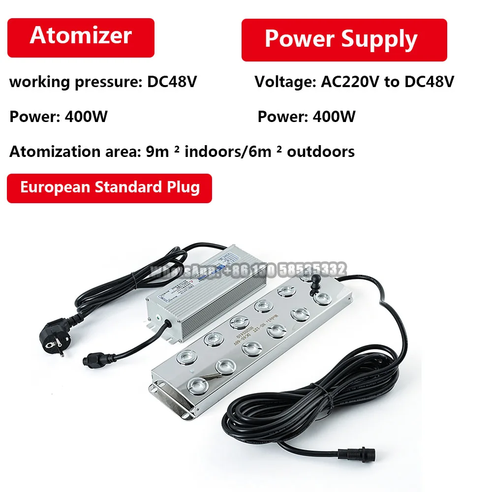 

DC48V 2/3/4/6/8/10/12 Head Ultrasonic Humidifier Mist Maker Fogger Greenhouse Pond Hydroponics Atomizer Fog Sprayer