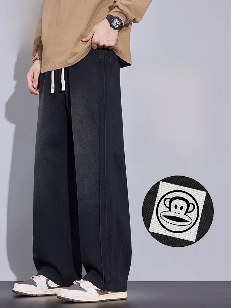 

Мужские повседневные брюки Paul Frank с широкими штанинами, свободного кроя, прямые, в американском стиле, для осеннего сезона