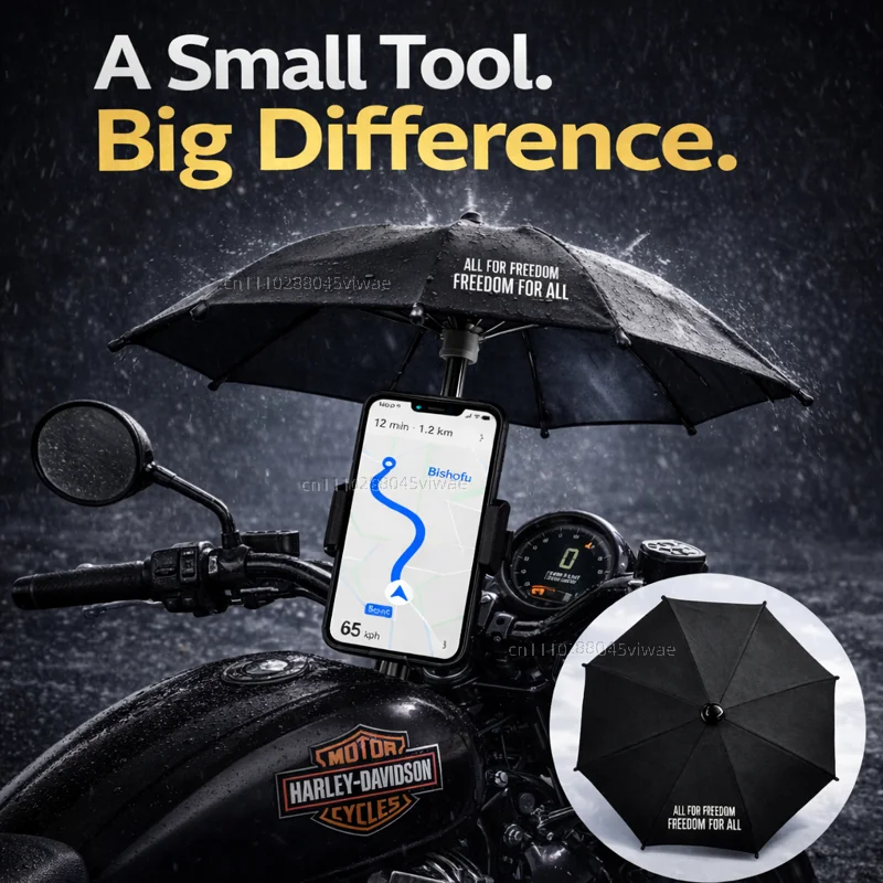 

Держатель для телефона и зонта для мотоциклов Harley-Davidson, водонепроницаемый, с защитой от солнца и бликов, крепление на руль для GPS-навигатора