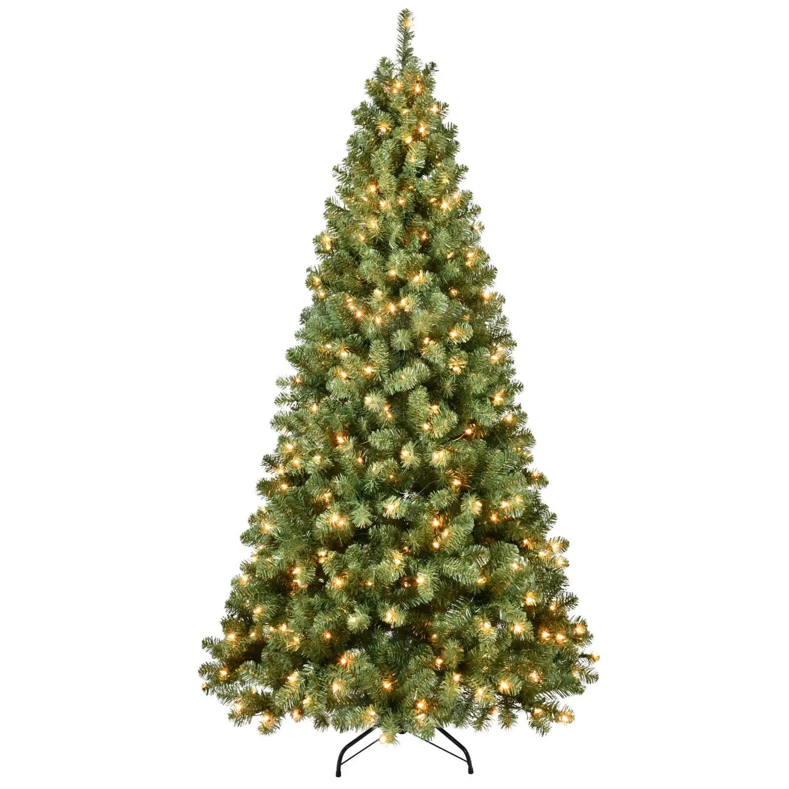 

5ft Pre-Lit PVC Christmas Tree with 200 UL Lights, 551 Tips, Auto-Unfold