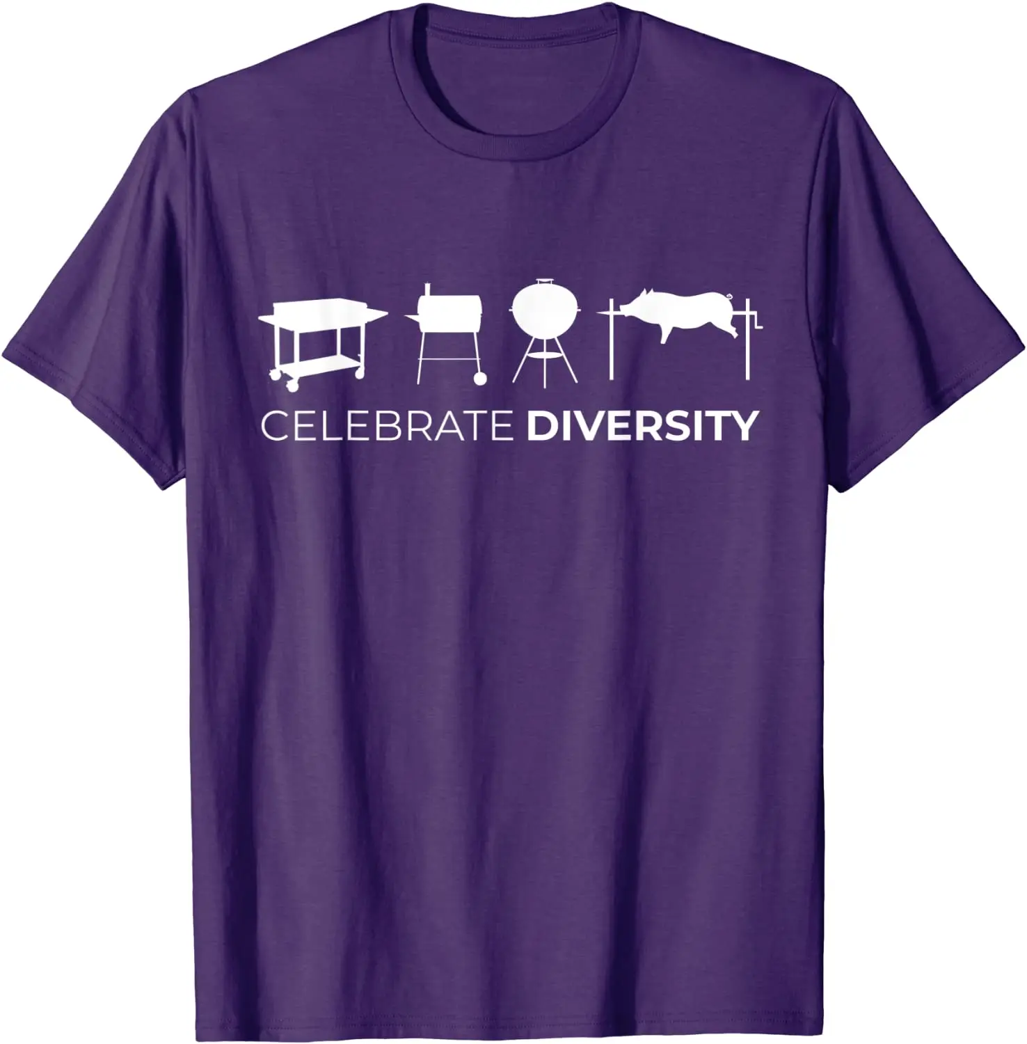 Celebrate Diversity BBQ Grill, Smoker, Spit Barbecue Shirt Men T-Shirt Short  Casual  COTTON  O-Neck  t shirt