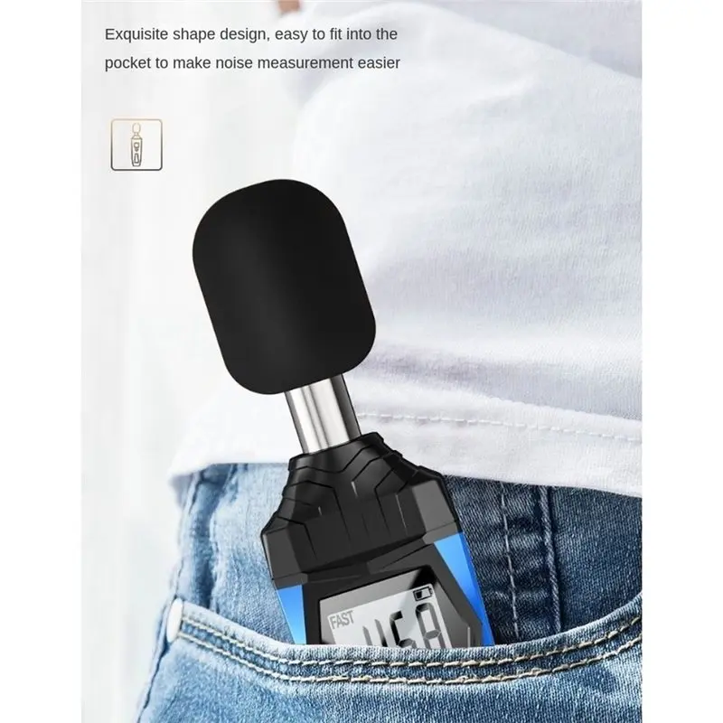 AB42-SL720 Digital Sound Level Meter, Noise Detector, LCD Display, Portable Handheld Decibel Meter Are Suitable For Homes