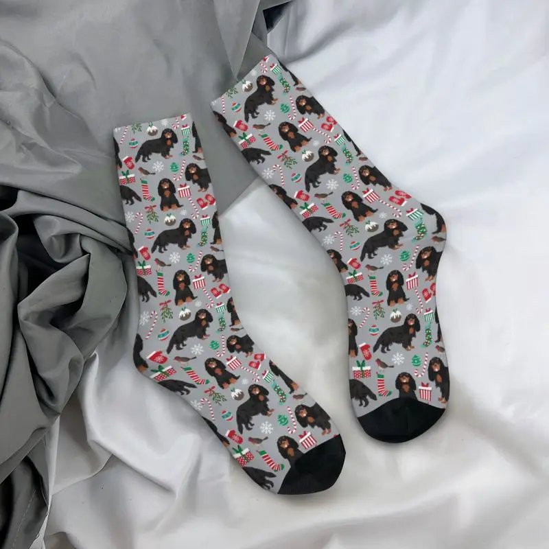 Nette männer Cavalier King Charles Spaniel Weihnachten Geschenke Kleid Socken Unisex Komfortable Warme 3D Gedruckt Hund Crew Socken