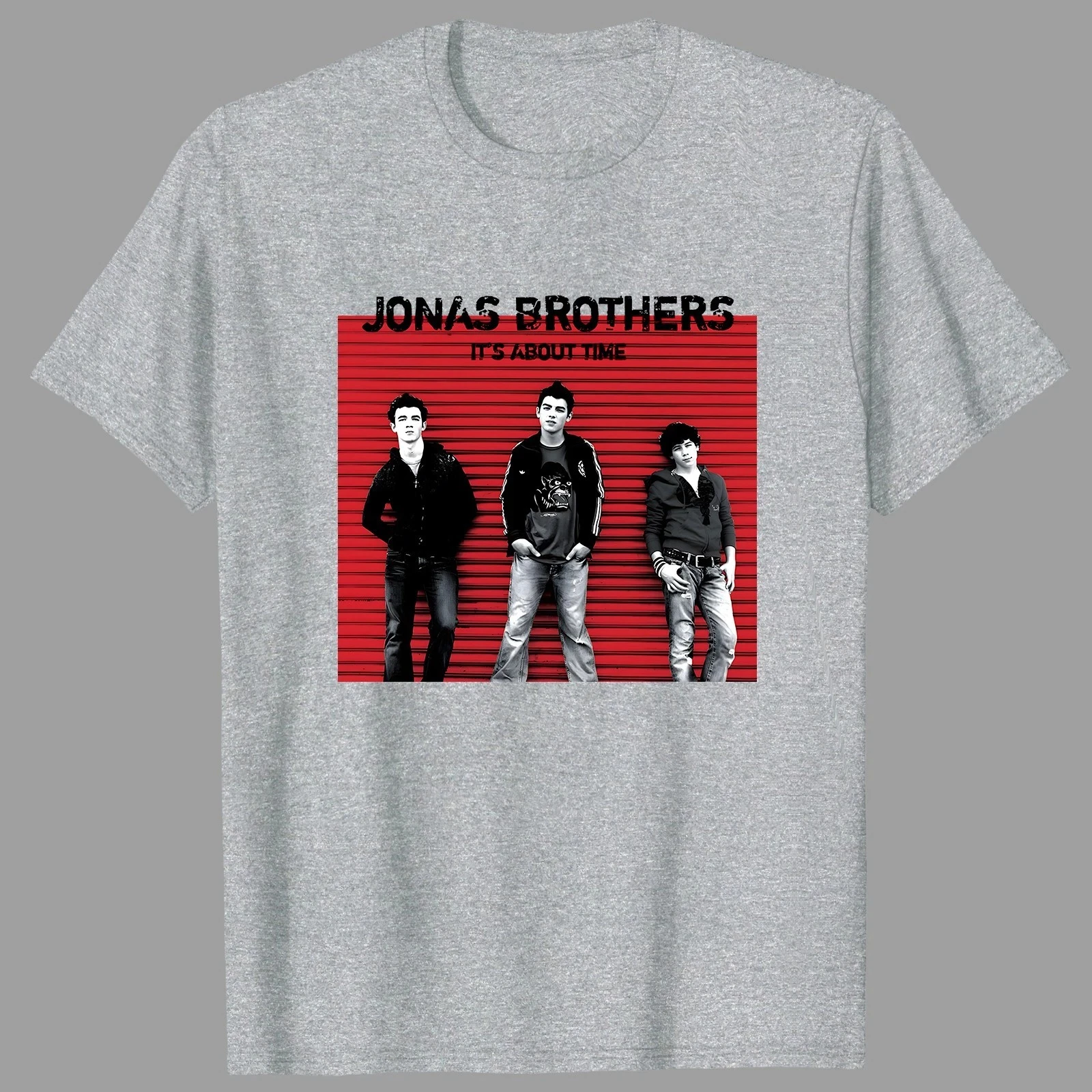 تي شيرت Jonas Brothers It's About Time - متعدد الألوان الفاخرة الراقية لكل من الرجال والنساء، أفضل عرض ساخن للصيف Y2k #5
