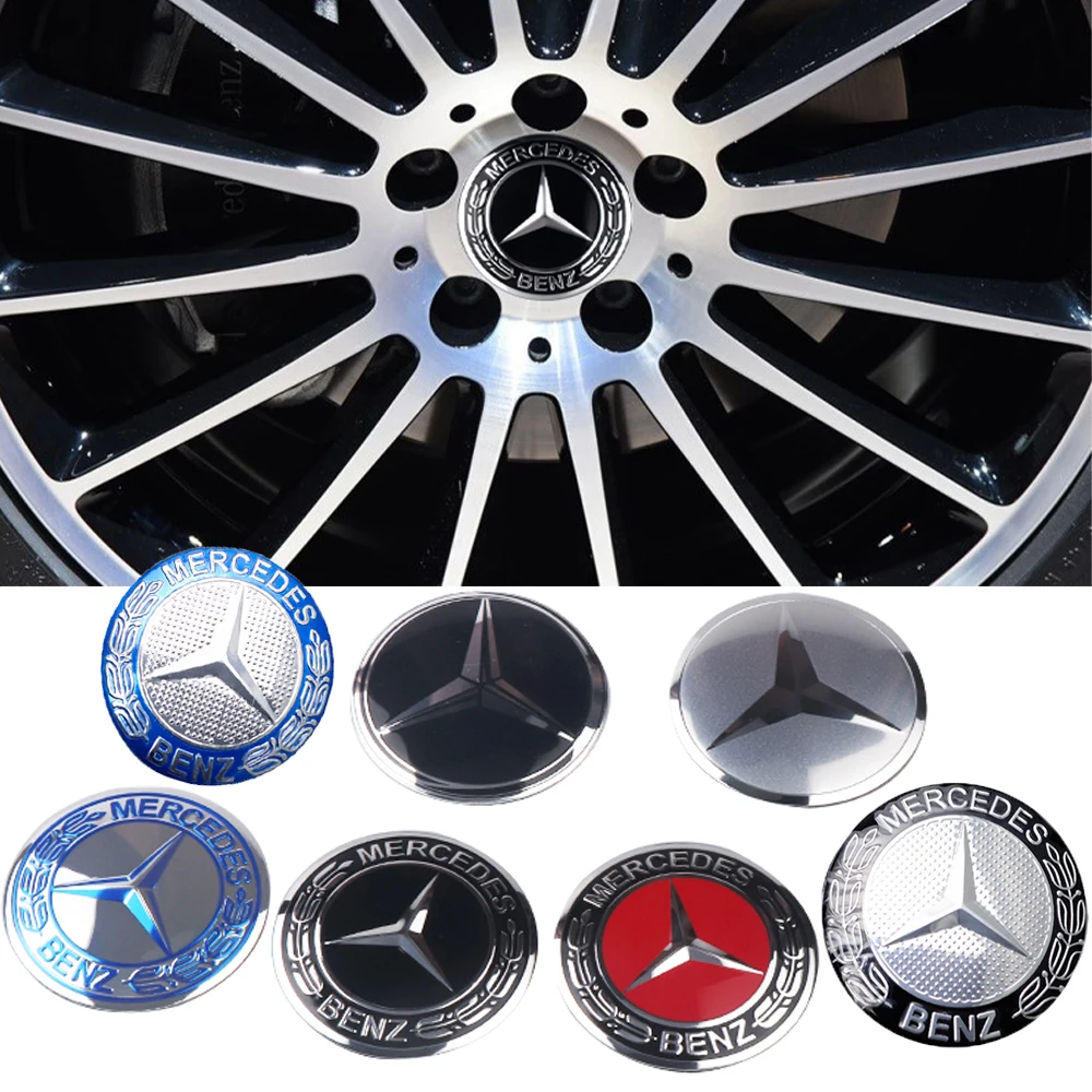Наклейки с логотипом на ступицу колеса для MERCEDES BENZ AMG W108, W124, W126, W140, W168, W176, W177, W190 GLA 56/60/65 мм