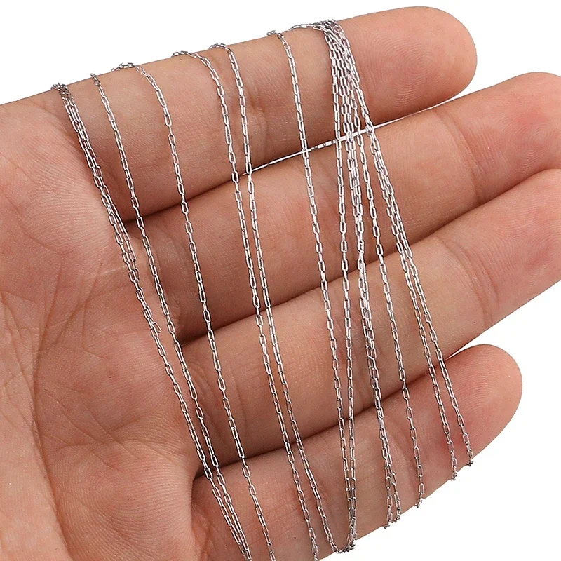 2M Stainless Steel Gold Chain Thin Beading Cable Chain for needlework DIY Bracelet Necklace Jewelry Making Supplies Wholesale