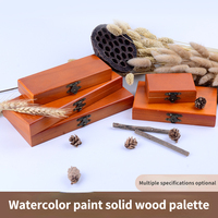 Watercolor Paint Wooden Color Box Solid Exquisite Multi-specification Optional 36 Grids