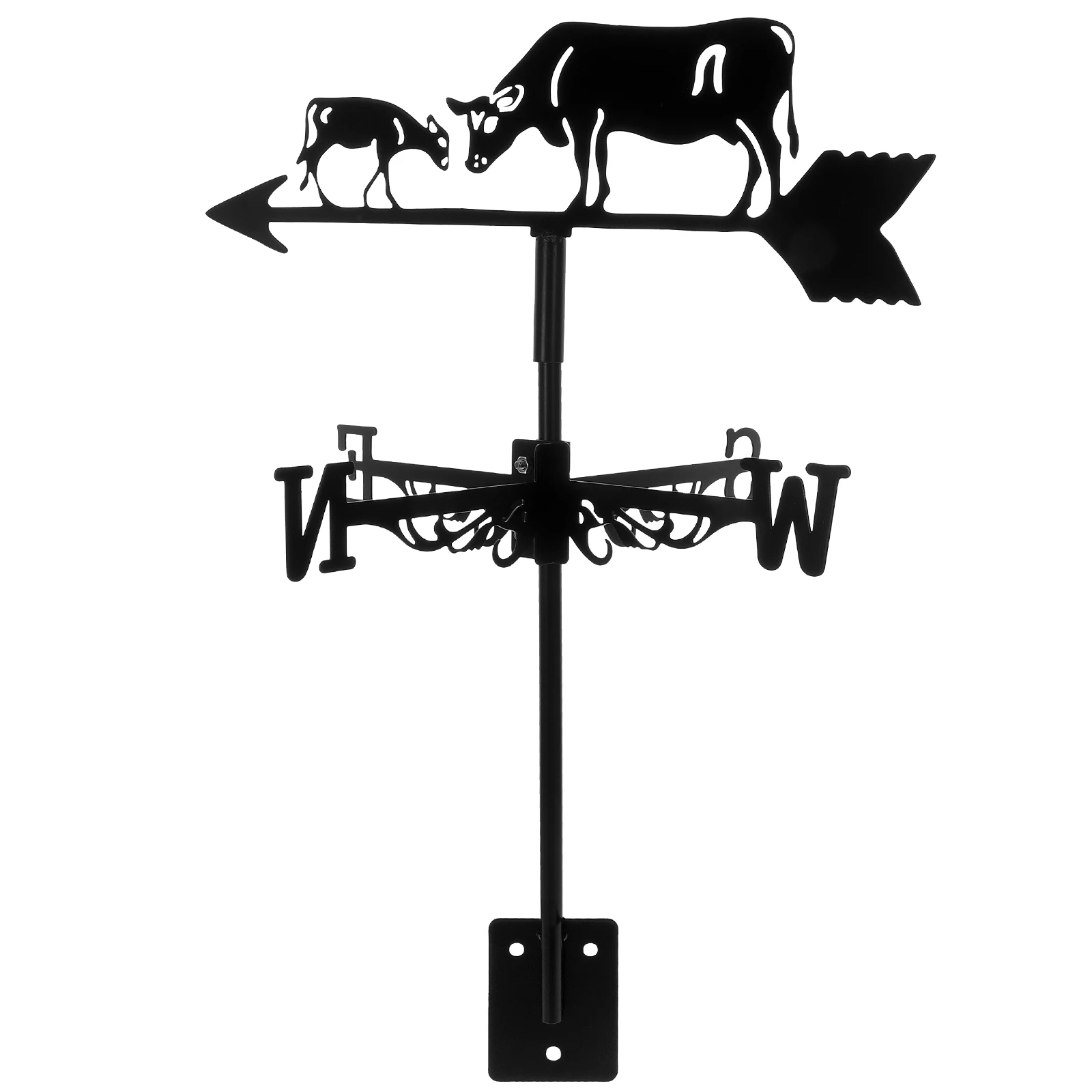 

1 Set Iron Weathervane Vintage Wind Direction Indicator Durable Garden Decoration Stake For Lawn Pavilion Roof Yard Decorative