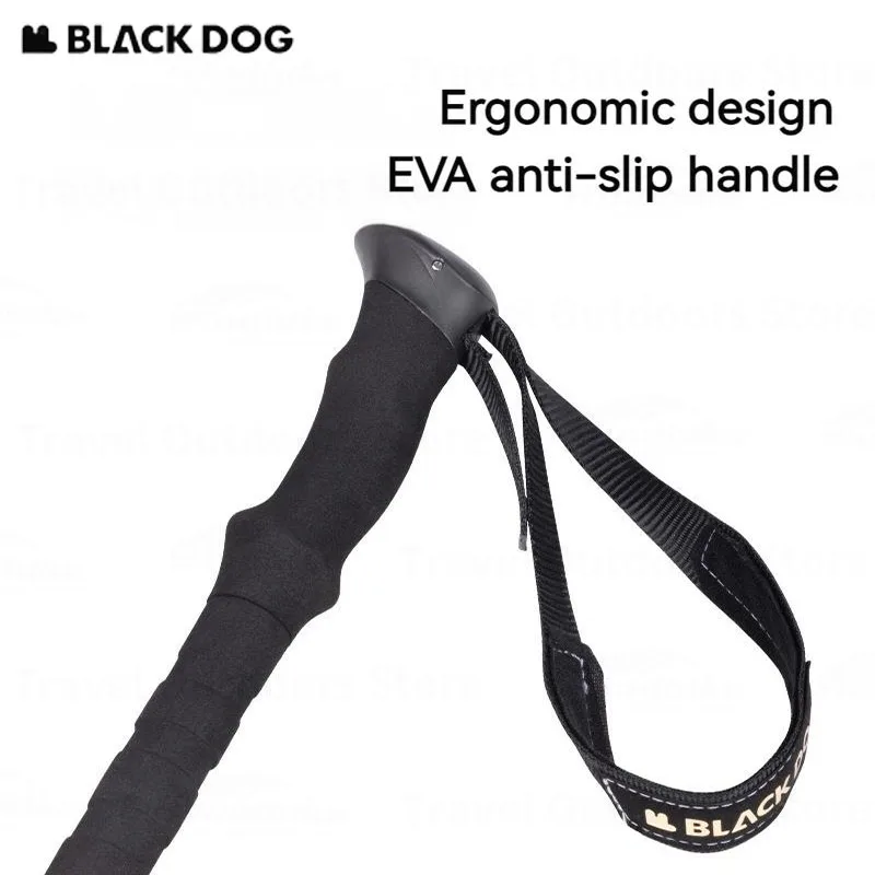 Imagem -03 - Naturehike Blackdog Telescópico Walking Stick Ultraleve Trekking Pole Bastão de Escalada Ajustável Bastão de Caminhada Liga de Alumínio Exterior 275g