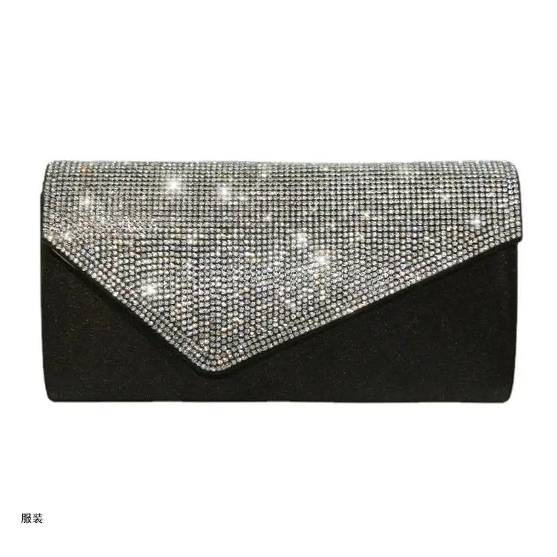 

D0UD Women's Flap Evening Bag Glitter Clutch Handbag Party Shoulder Crossbody Bags