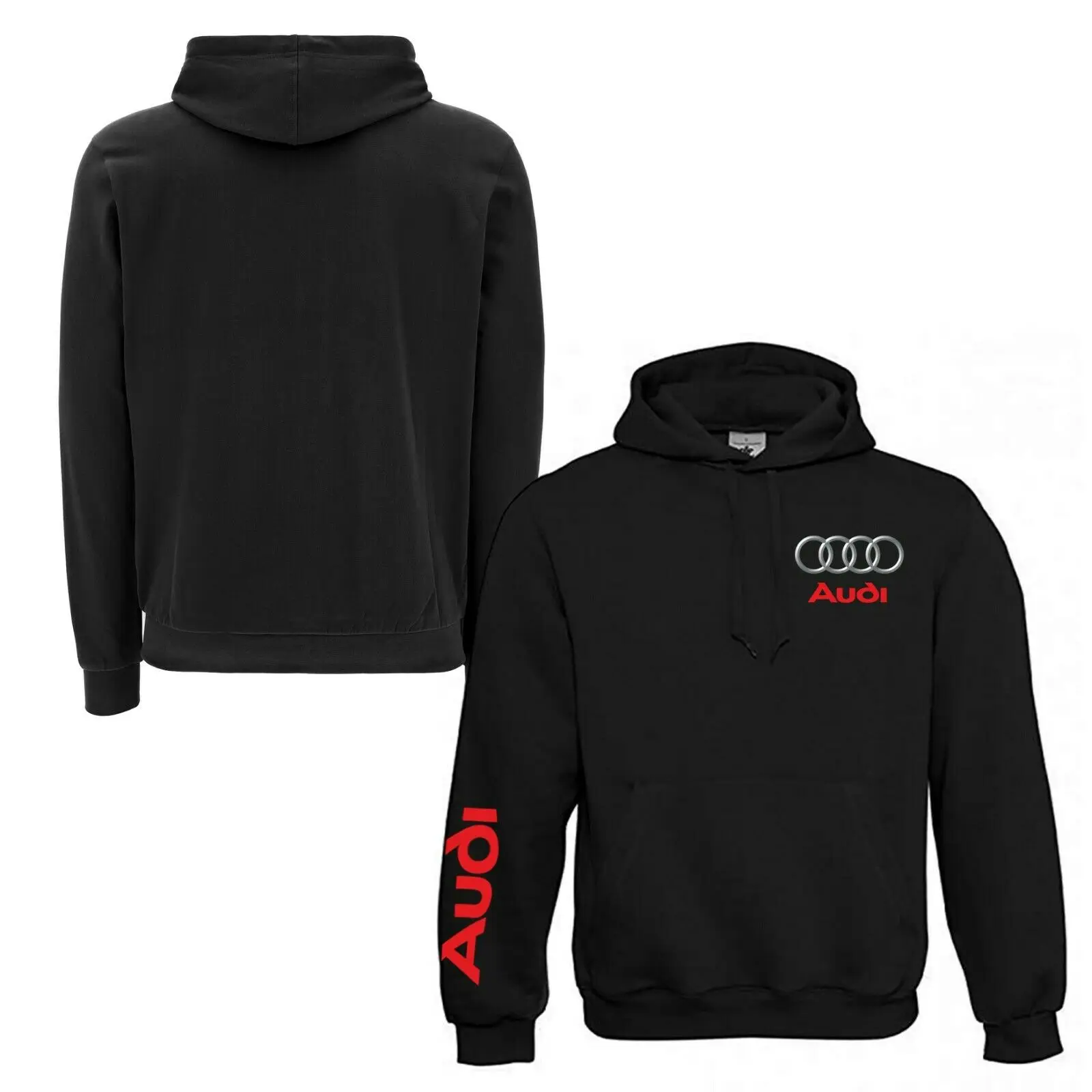 Sudadera con Capucha para Hombre Audi, Sudadera con Capucha con Logotipo de Audi, para Entusiastas de las Carreras, Sudadera con Estampado de Audi, Sudadera Deportiva para Exteriores