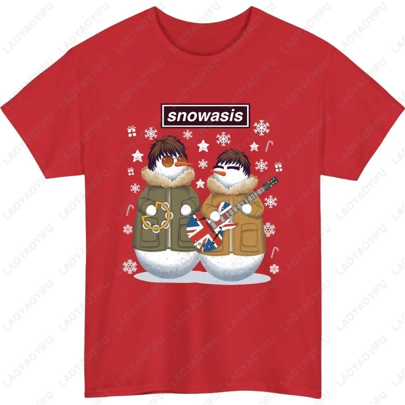 Snowasis Funny Snowman Christmas Tee Band Parody Music Lovers Xmas Festive Tops Men Women Cotton Fashion Breathable Adult Tshirt