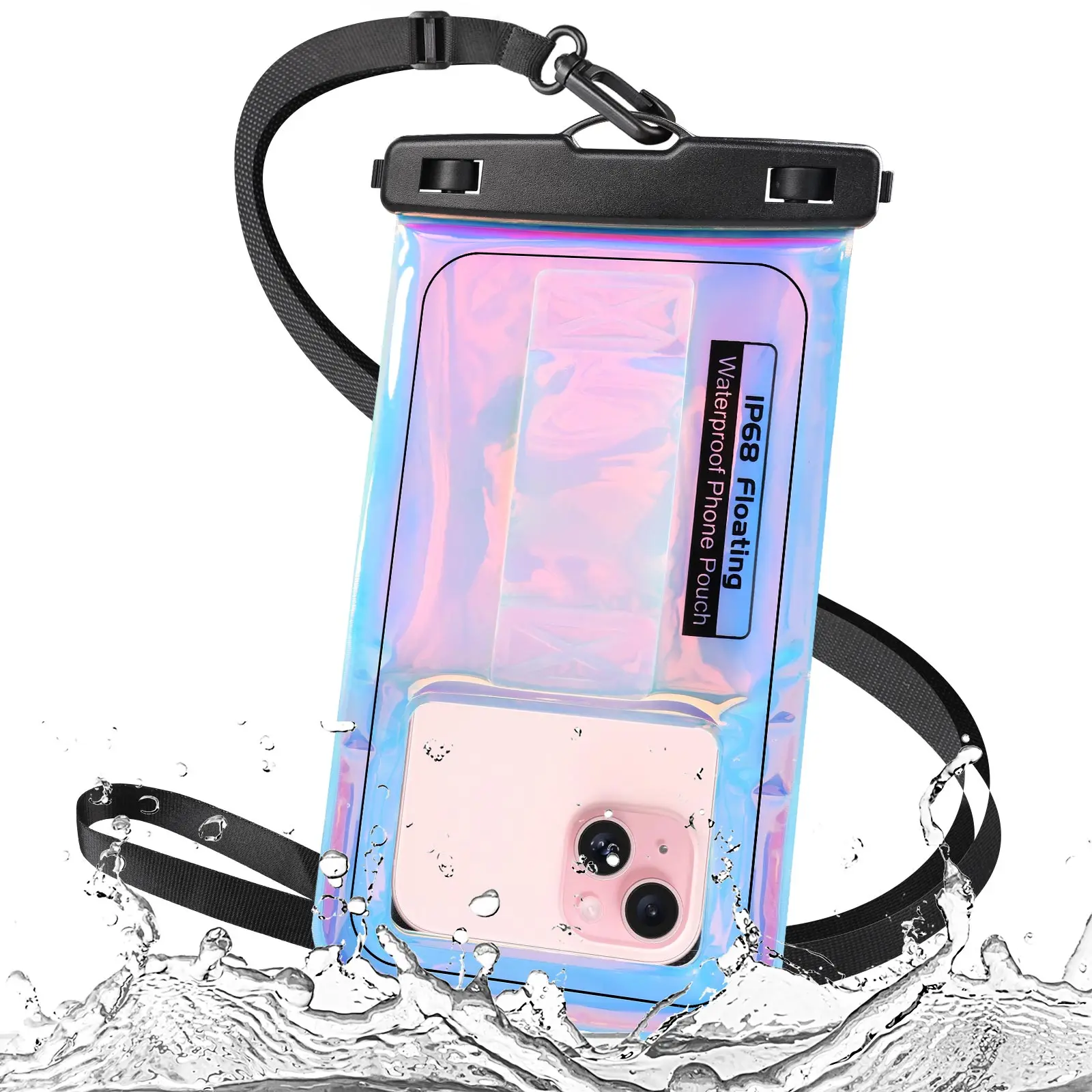 HAISSKY Laser Float Waterproof Phone Bag For iPhone 16 15 14 13 12 Pro Max 16 Plus Samsung Xiaomi Sunmer Swimming Surfing Pouch