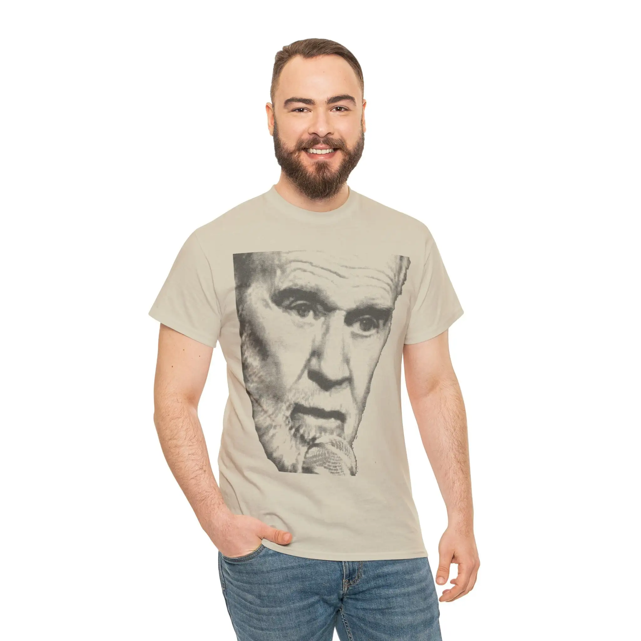 CUSTOM RETRO Distressed gen x 80s George Carlin T shirt nostalgia