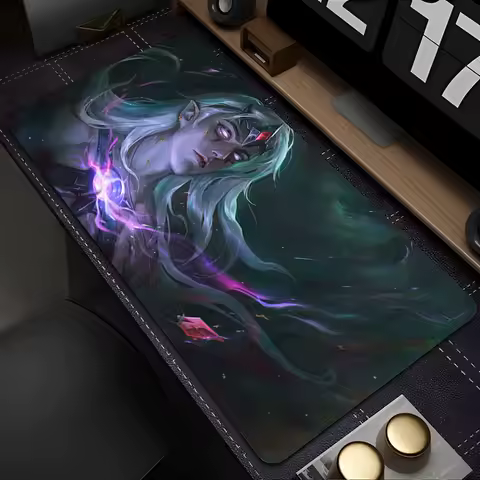 Mousepad Anime Mouse Pad Gaming Accessories Office Keyboard Pad Large Desk Mat PC L-league of Legends Varus Rubber Extended Pad