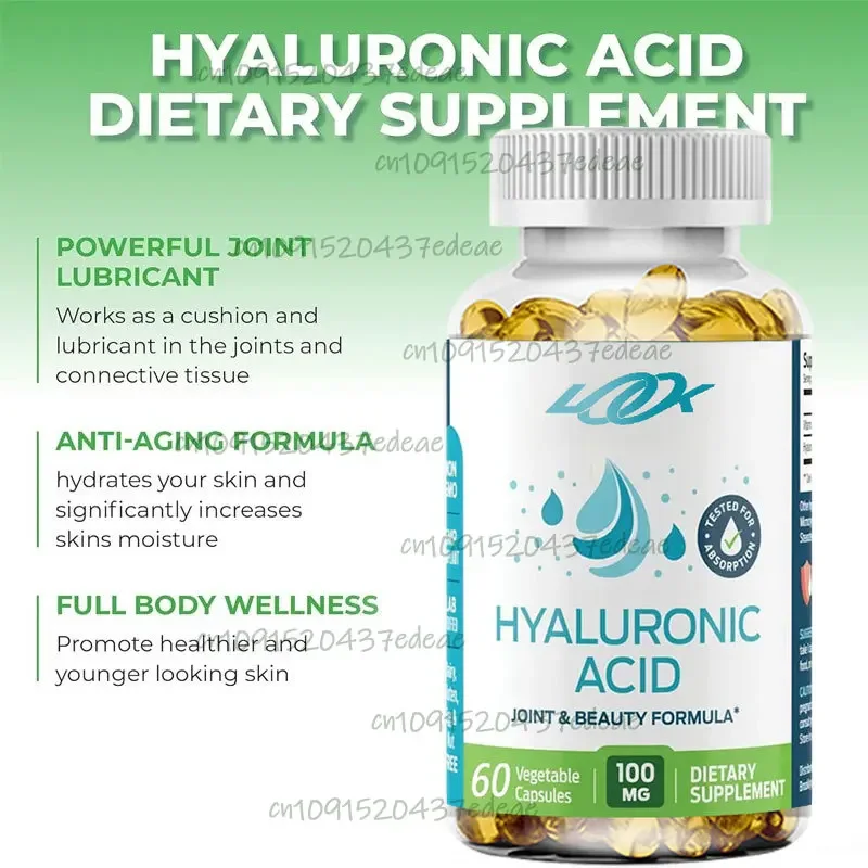 

Hyaluronic Acid Supplement, 60capsules,vegetable Capsules,50mg Vitamin C,joint Support,skin Moisturizing, Joint, Bone, and Hair