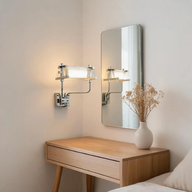Nordic Industrial Glass Metal Background Wall Lamp Adjust