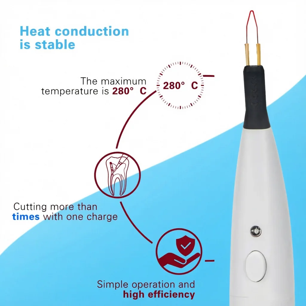 4 Tips Oral Dental Heating Gutta Percha Tooth Gum Cutter Endo Gutta Cutter Gutta  Dissolved Breaker Cutter  Dentist Tool
