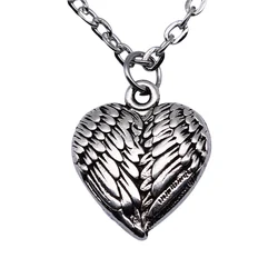 1pcs 3D Angel Wings Heart Necklace Men Ornaments Jewellery Making Supplies Items Chain Length 43+5cm