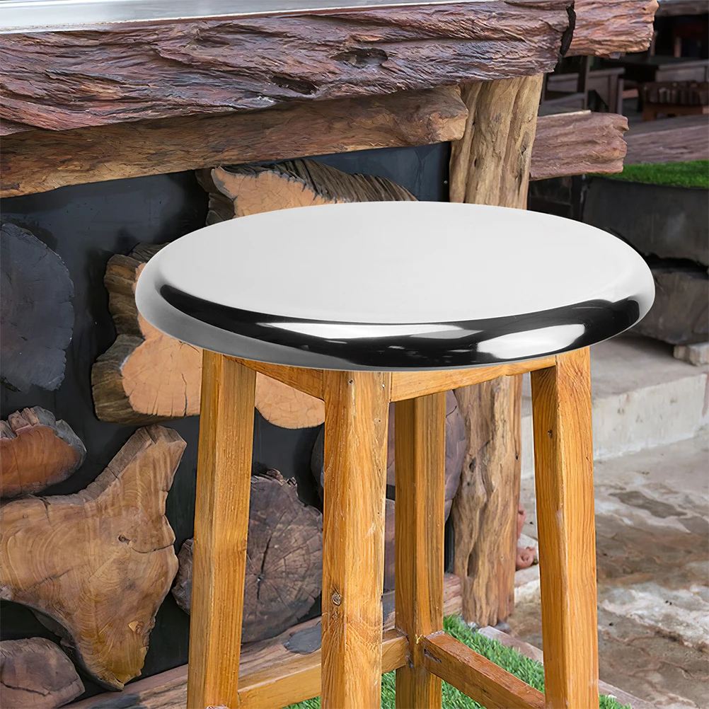 

Stainless Steel Stool Seat Replacement Parts for Restaurant Chairs Bar Stools Home Office Round Metal Seat Cushion