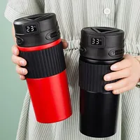 480ml Thermal Coffee Cup Smart Temperature Display Stainless Steel Thermos Mug Portable Insulated Bottle Home Office Drinkware