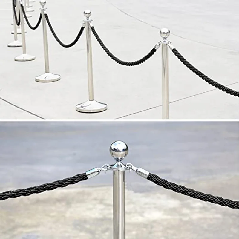 Hotel Stainless Steel Railing Isolation Belt Guardrail Concierge Column Welcome Column Lanyard One-Meter Line Telescopic